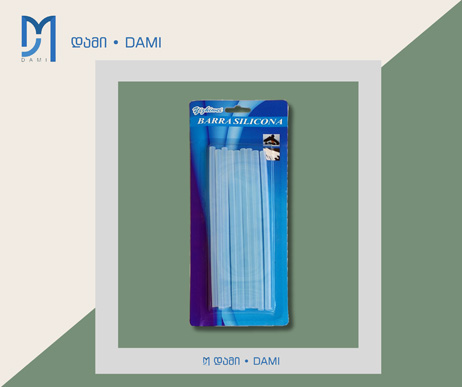 სილიკონის ჩხირი 9ცალ შეფუთვით HOT GLUE STICK (1*288)