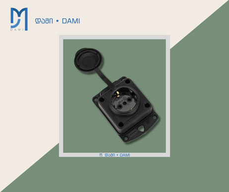 ელ-როზეტი 1X16A RUBBER SINGLE (1-WAY) WALL SOCKET