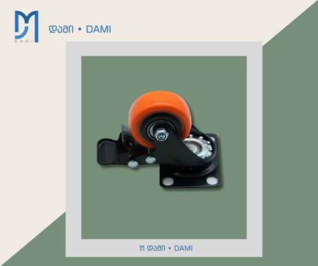 ურიკის საბურავი ჩამკეტით FORKLIFT WHEEL 75mm ( 1*50 )