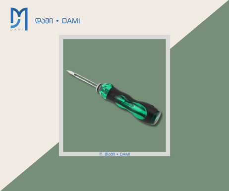 სახრახნისი ორმხრივი ფერადი 6MM*100MM 12ცალი (1*240)