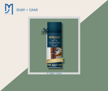 ქაფი პოლიეთილენის SIBAX POLYURETHANE FOAM 300მლ 330გრ  (1*12)