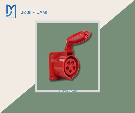 ელ-როზეტი 1x16A PLASTIC PANEL SOCKET