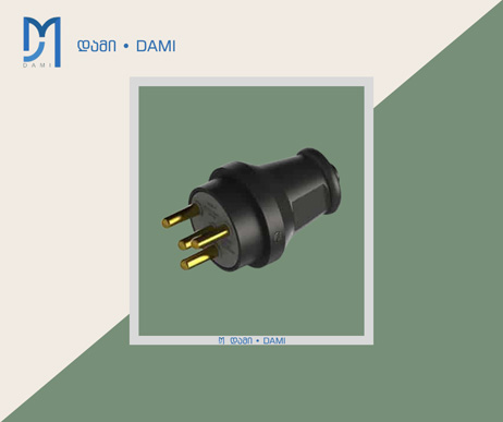 ელ-ჩაგალი 3X25A RUBBER TRIPHASE PLUG